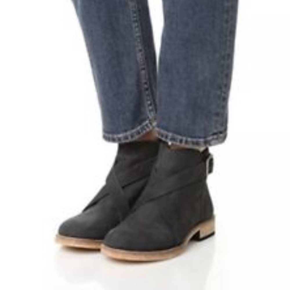 Free People Black Ankle Boots